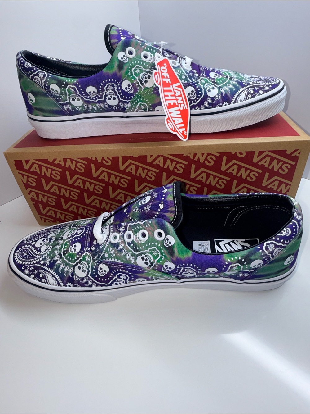 💀 Vans Era “Bandana Tie Dye Skull” — Purple/Green 💀
